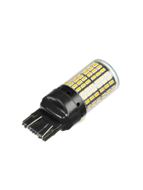 Автомобильная лампа TORSO, W21W 1156, 144 SMD, 12 В, CanBus, свет оранжевый