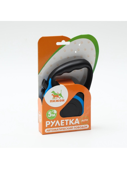 Рулетка «Зарница», 5 м, до 15 кг, чёрная, синяя