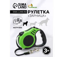 Рулетка «Зарница», 3 м, до 11.5 кг, чёрная, зелёная
