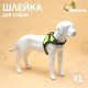 Шлейка улучшенная К7, размер XL, ОГ 74-92 см, вес 28-47.5 кг, мягкая, светоотражающая, зелёная