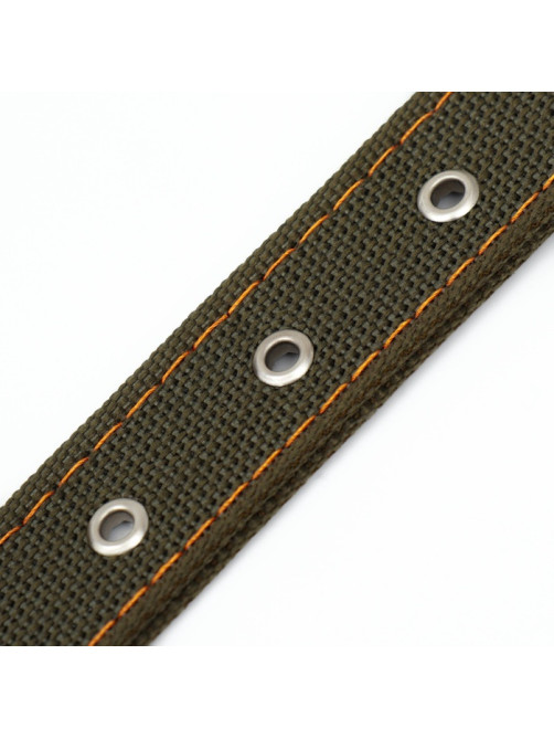 Ошейник брезентовый двухслойный, 72×3.5 см, ОШ 45-60 см, хаки