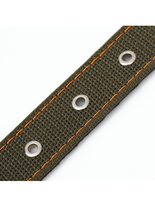 Ошейник брезентовый с подкладом, 72×3.5 см, ОШ 45-60 см, хаки