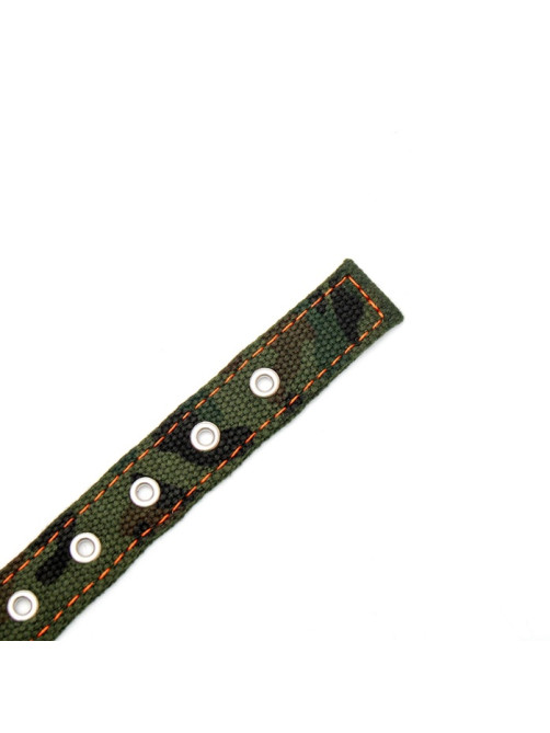 Ошейник брезентовый двухслойный «Камуфляж», 54×2.5 см, ОШ 35-45 см