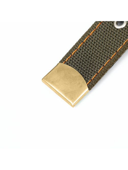 Ошейник брезентовый с подкладом, 72×3.5 см, ОШ 45-60 см, хаки