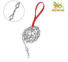 Поводок металлический витой, 180 см × 2 мм, с нейлоновой ручкой