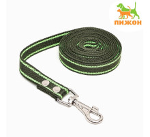 Брезентовый поводок, 2.7 м × 2.5 см, хаки, зелёный