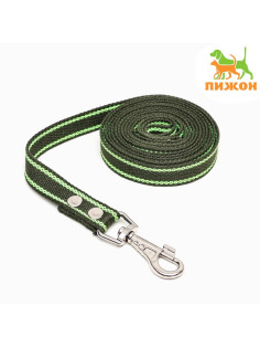 Брезентовый поводок, 2.7 м × 2.5 см, хаки, зелёный