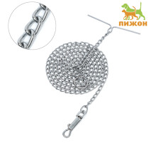 Цепь для привязи собак мелкокалиберная, 1.8 м, толщина проволоки 2 мм