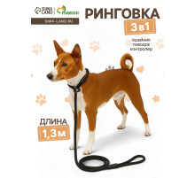 Ринговка для собак, 130×0.8 см, чёрная