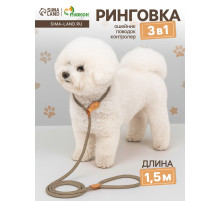 Ринговка для собак, 150×0.6 см, бежевая