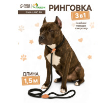 Ринговка для собак, 150×1 см, чёрная