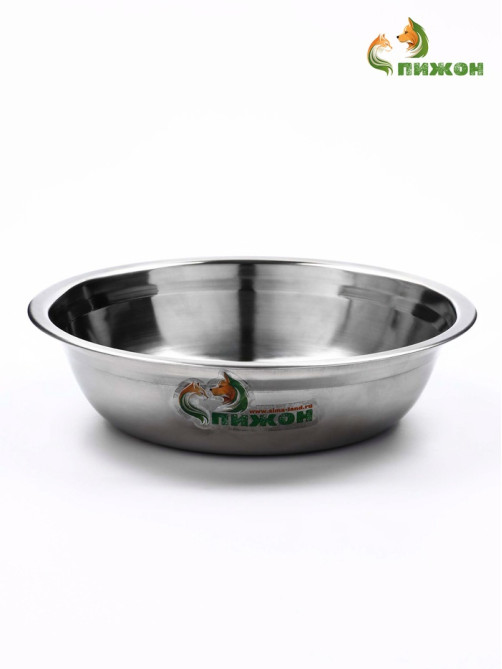 Миска металлическая эконом, 1.2 л, 23×6 см