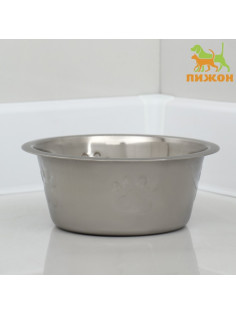 Миска, 850 мл, стандартная, рельефная, нержавеющая сталь