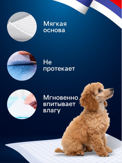 Впитывающие пелёнки для животных «ПИЖОН», 60×40 см, гелевые, набор 5 шт.