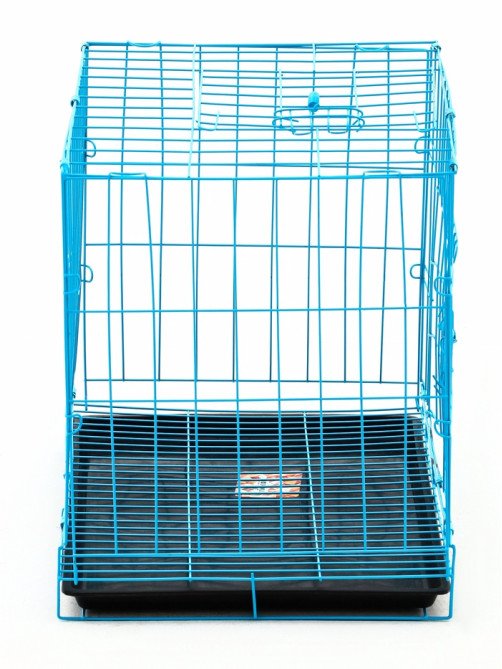 Клетка для собак 51×35×41 см, голубая
