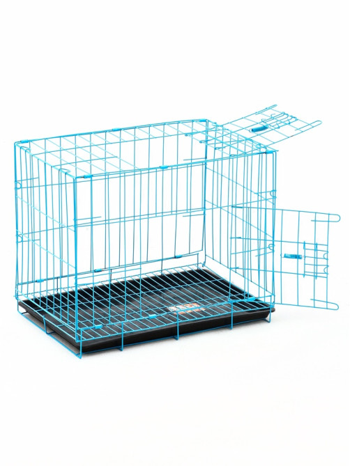 Клетка для собак 51×35×41 см, голубая