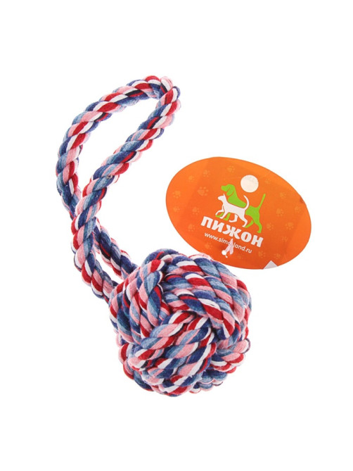Игрушка канатная «Мяч с петлей», до 65 г, цвет МИКС