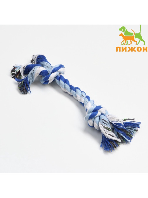 Игрушка канатная «2 узла», средняя, цвет МИКС