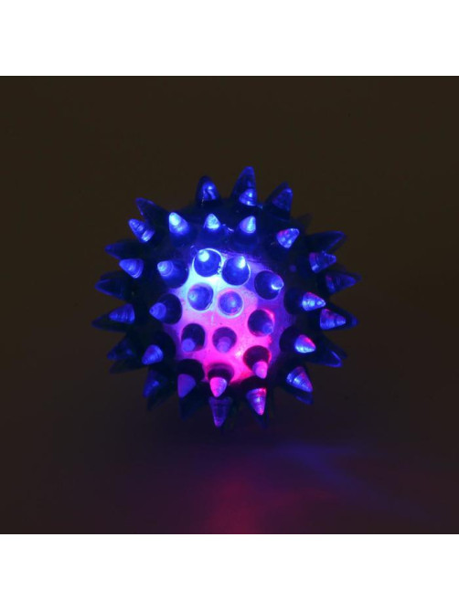 Мяч для животных малый, 4.5 см, светящийся, TPR, голубой