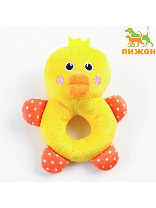 Игрушка пищащая для собак «Утёнок»,17 см