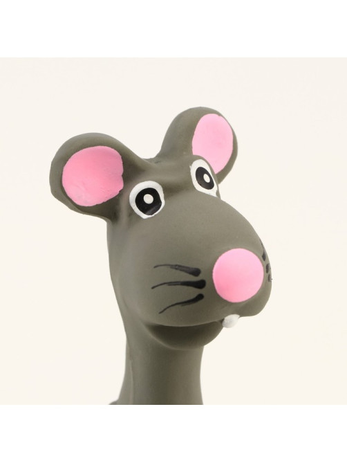 Игрушка для собак «Мышь», 10 см, пищащая, латекс, серая
