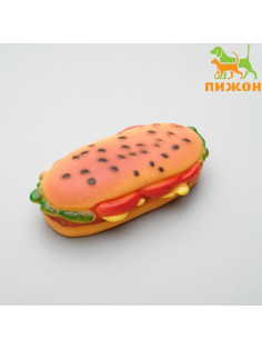 Игрушка пищащая «Бутерброд» для собак, 13 см