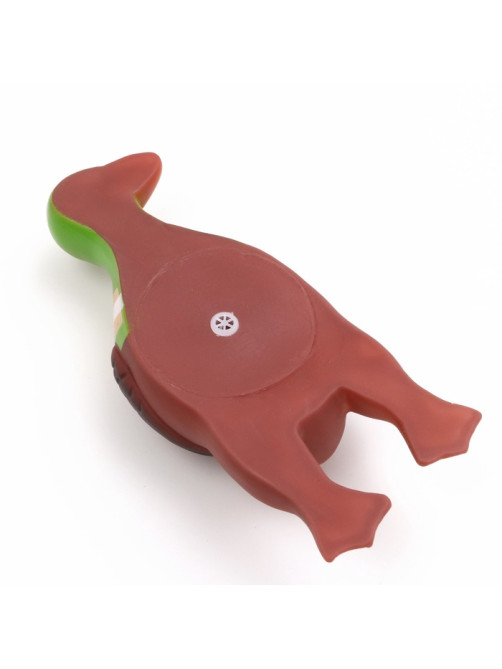 Игрушка пищащая «Скромная утка» для собак, 18×7×4 см, коричневая