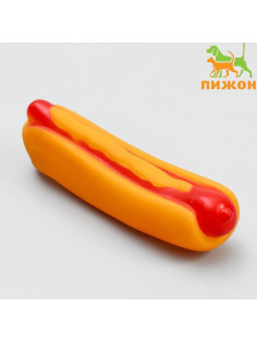 Игрушка пищащая «Хотдог» для собак, 13.5 см