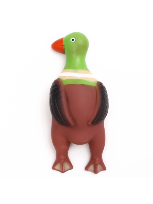 Игрушка пищащая «Скромная утка» для собак, 18×7×4 см, коричневая