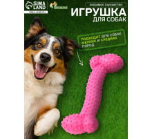 Жевательная игрушка для собак «Любимое лакомство», 11×4 см, TPR, розовая