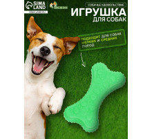 Жевательная игрушка для собак «Собачье удовольствие», 10.5 см, суперпрочная, зелёная
