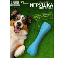 Жевательная игрушка для собак «Немалая кость», 16 см, TPR, синяя