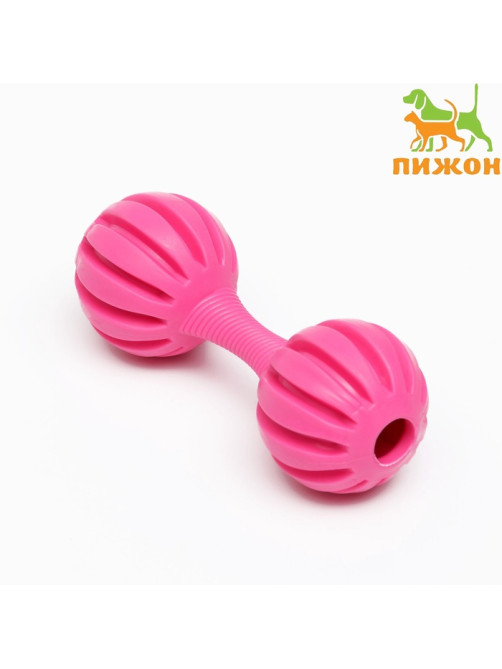 Жевательная игрушка для собак «Силач», 15 см, TPR, розовая