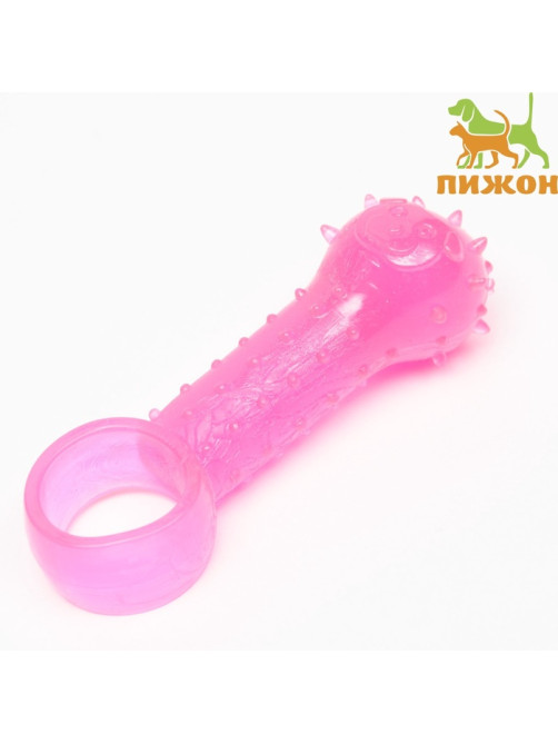 Игрушка-дразнилка для собак «Поймай меня!»,9.5 см, прозрачная, PP, розовая