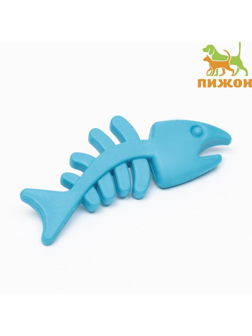 Жевательная игрушка для собак «Планктон», 12.5 см, TPR, голубая