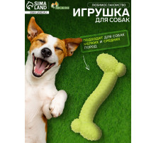Жевательная игрушка для собак «Любимое лакомство», 11×4 см, TPR, салатовая