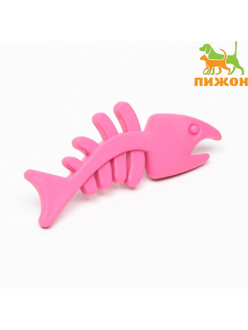 Жевательная игрушка для собак «Планктон», 12.5 см, суперпрочная, розовая