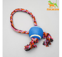 Игрушка канатная с мячом, с регулируемым канатом, до 100 г, цвет МИКС