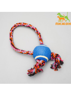 Игрушка канатная с мячом, с регулируемым канатом, до 100 г, цвет МИКС
