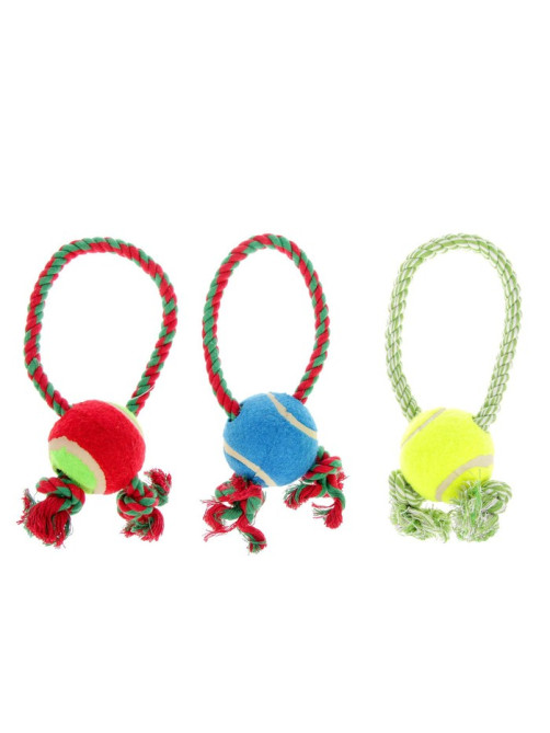 Игрушка канатная с мячом, с регулируемым канатом, до 100 г, цвет МИКС