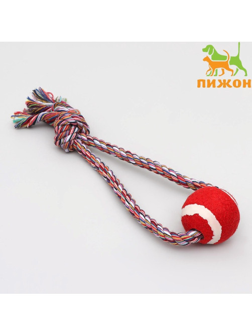 Игрушка канатная «Вираж», с мячом, до 135 г, до 37 см, цвет МИКС