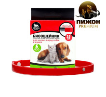 Биоошейник от паразитов для кошек и собак «Пижон Premium», 35 см, красный
