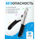 Когтерез-гильотина, 12×7.5×1.4 см, с прорезиненными ручками, эконом, цвет МИКС