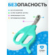 Ножницы-когтерезы малые, с упором для пальца, цвет МИКС