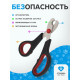 Ножницы-когтерезы средние, 13.5×6.5×0.8 см, с упором для пальца, эконом, цвет МИКС