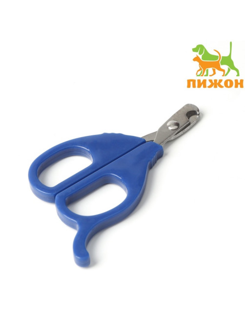 Ножницы-когтерезы малые, с упором для пальца, синие