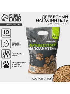Наполнитель древесный Groomroom, 10 л