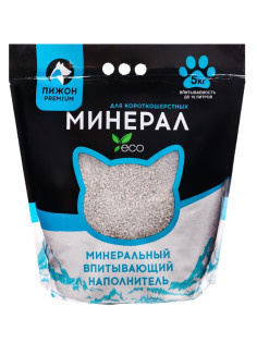 Наполнитель минеральный впитывающий «Пижон», Premium, для короткошерстных кошек, 10 л