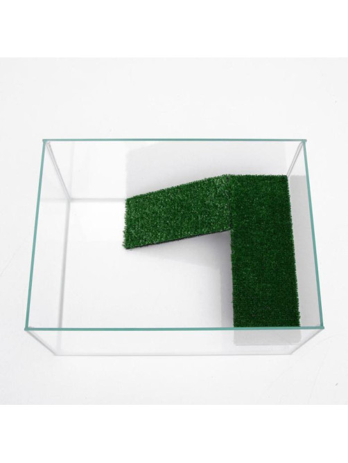 Террариум для черепах 25 л, без крышки с полкой и лесенкой, 40×29×22 см