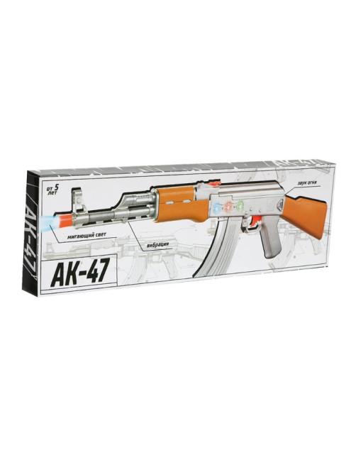 Автомат игрушечный АК-47, световые и звуковые эффекты, музыкальный